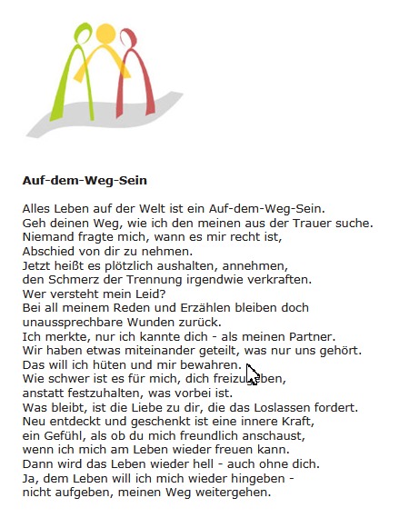 Auf dem Weg sein